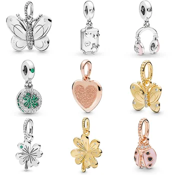 

Silver Color Beads Butterfly Love Ladybug Crystal Pendants Bead For Original Pandora Charm Bracelets & Bangles Jewelry
