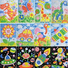 Сделай Сам космическая мозаика набор-сделай EVA свою собственную картинку животные Липкие Мозаики транспортные средства Искусство и ремесла творческие развивающие игрушки для детей