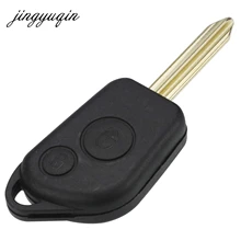 Jingyuqin 10 unids/lote carcasa del mando a distancia de la llave del coche para Citroen Elysee Saxo Xsara Picasso Berlingo caja de la llave de la hoja sin cortar