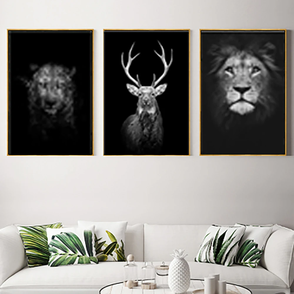 Lion zebra rhinoceros Elephant Canvas Painting Animal Home Decor painting no photo frame hotel gallery decor new home gift sale