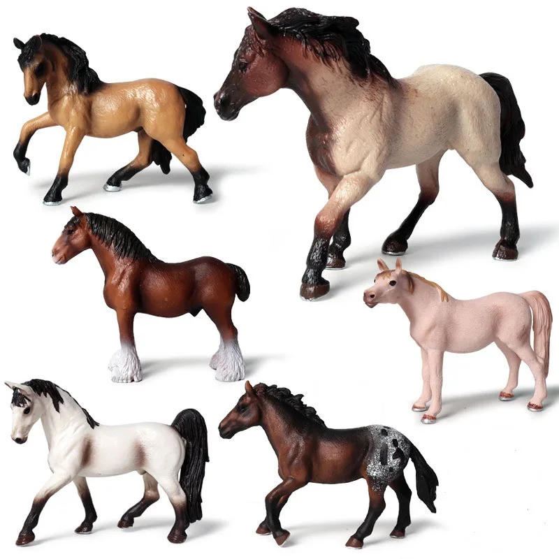 

Genuine Farm Stable Animals Models Quarter Appaloosa Harvard Hannover Horse Collection Figures Educational Toys for Children