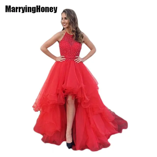 High Neck Halter Prom Dresses