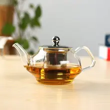 1 шт. Подлинная стеклянный чайник с высокой температурой чайник сетчатый фильтр из нержавеющей стали чайник кунг-фу чайный сервиз