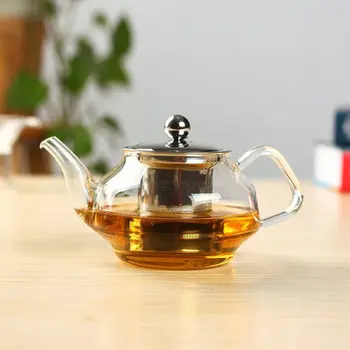 

1pcs Genuine glass teapot high temperature teapot stainless steel filter teapot Kung Fu tea sets