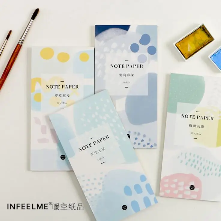 

Infeel.me Color Block Message Notes Post It Kawaii Note Memo Sheets Pad N Times Post Paper 3PCS/Lot School Supplies Stationery