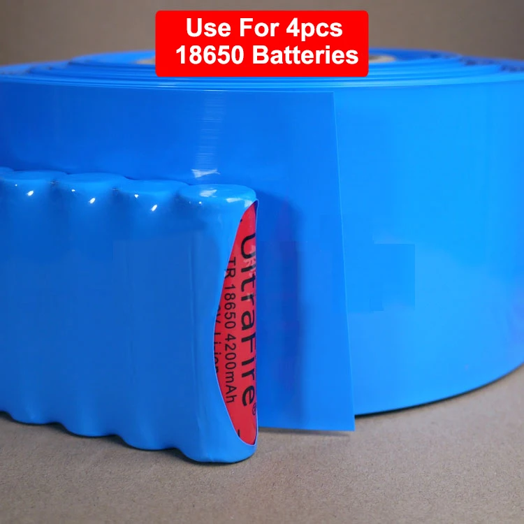 2M Green Blue Dia 55mm Width 85mm For 4pcs 18650 Battery Pack Wrap