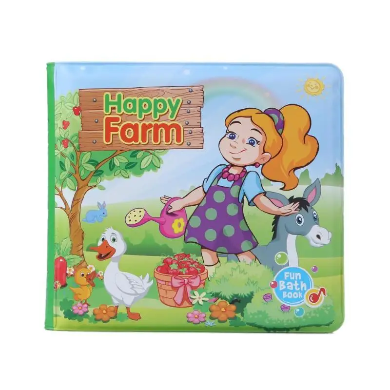 Детская EVA книга для ванны, красочная мультяшная устойчивая к разрыву Водонепроницаемая игрушка для ванны, развивающая креативная ванна, развивающие игрушки - Цвет: Happy Farm