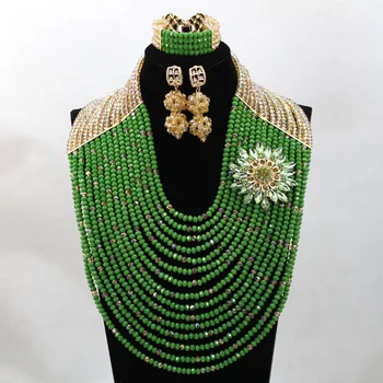 

Marvelous Nigerian Wedding Beads New African Jewelry Set Free Shipping hx170
