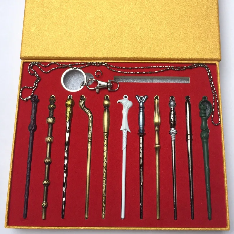 

High Quality Harri Potter Magic Wand Set Cosplay Game Collection Wand Harri Potter Movie Fans Gift