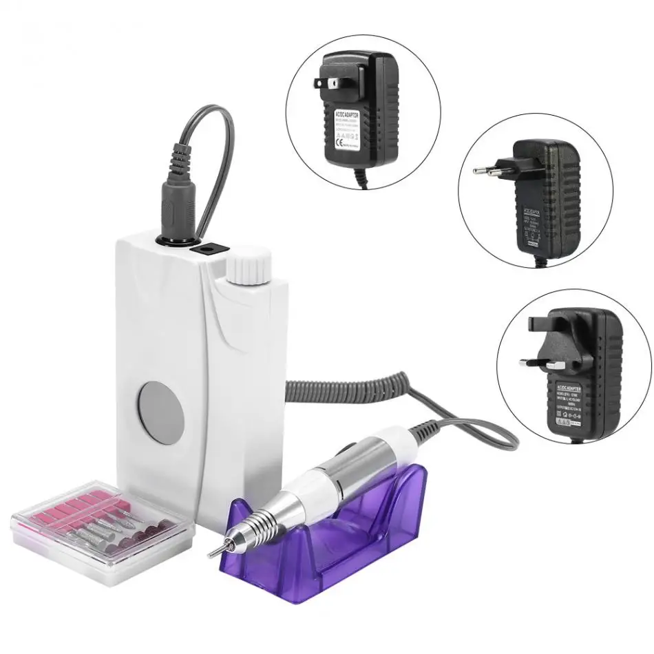 

Professional 30000 RPM Mini Electric Nail Drill Machine Cordless Nail Polisher Bits Manicure Accessory Nail Grinding Equipment