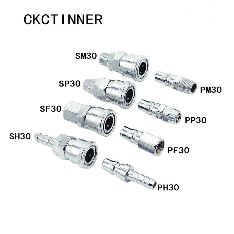 

1pcs Pneumatic fitting C type Quick connector High pressure coupling PP30 SP30 PF30 SF30 PH30 SH30 PM30 SM30