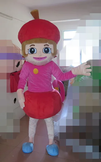 

Good visual top sale cherry girl costume adult cherry mascot costume