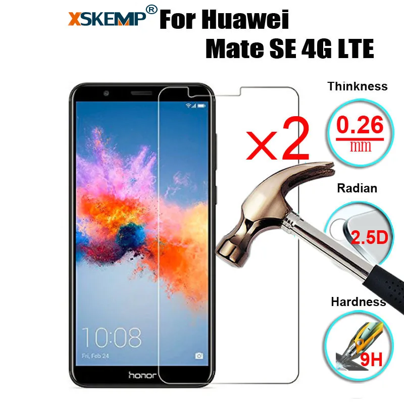 XSKEMP 2 шт./лот 9H Премиум Закаленное стекло для Huawei Mate SE 4G LTE/Honor 7X прозрачная защитная
