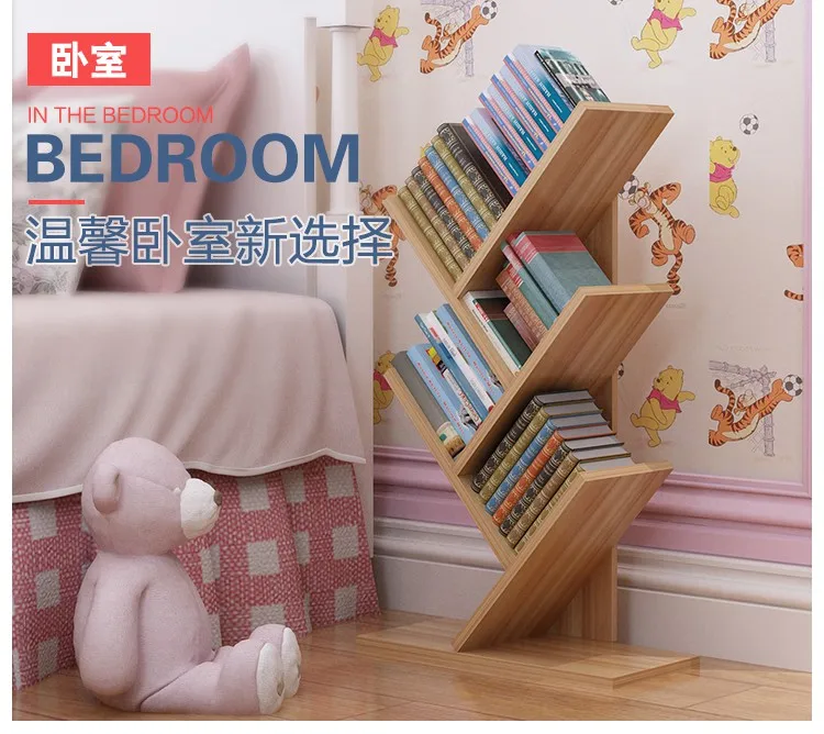 77 سنتيمتر للبيئة خمس طبقات رفوف محمولة مكتبات شجرة نمط نوم الإبداعي رف