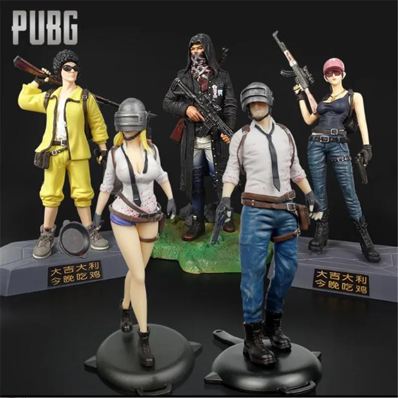 

Eat Chicken Tonight Anime Game Playerunknown's Battlegrounds PUBG Model Cosplay Plastic Character Doll Birthday Cake Decoration