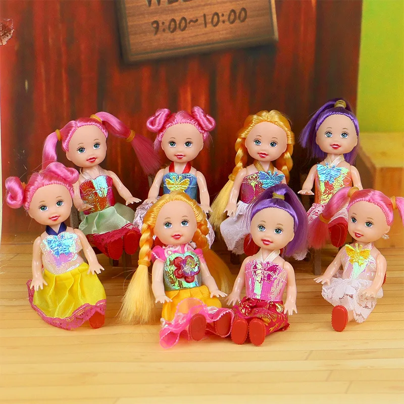 10cm Cute Girls Dolls Random Mixed Mini Kelly Doll Toys Cartoon
