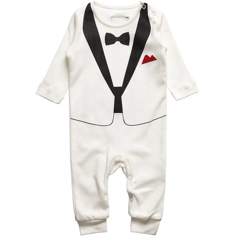 7 Tiantianhu 2017 New Newborn Baby Rompers Clothing Children Boys Clothes Tie Gentleman Bow Leisure Toddler Jumpsuit for Baby Bebe