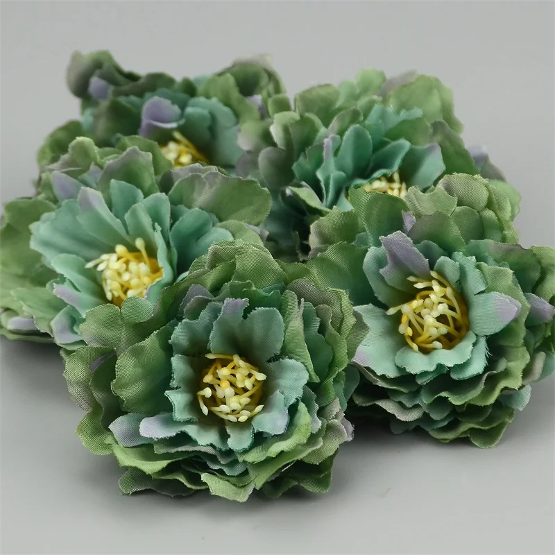 30pcs 6cm European Artificial Carnation Flower Head For Wedding Home Decoration DIY  Corsage Wreath Fall Vivid Fake Silk Flowers 