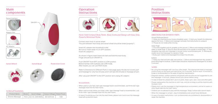  3d face-lift device electric slimming massager machine powerful face-lift wheel kneading massage de