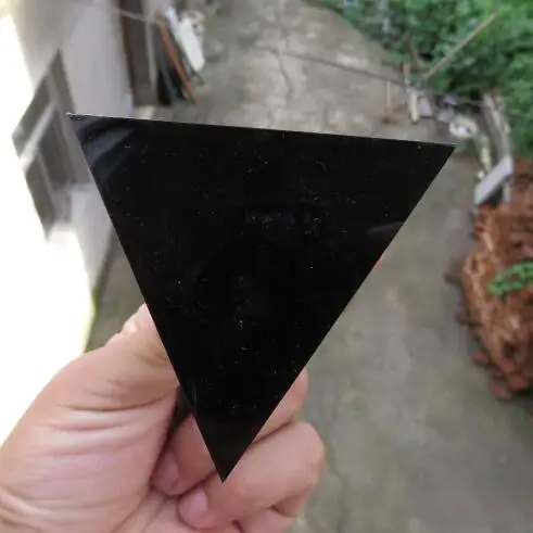 Новое поступление! 85 ~ 110 г натуральный черный обсидиановый кристалл Tetrahedron