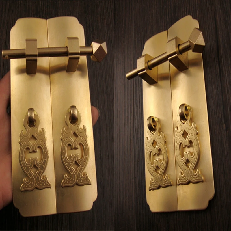 1 set antique Dynasty furniture copper fittings cupboard cupboard brass handle 1 set antique Dynasty furniture copper fittings cupboard cupboard brass handle
