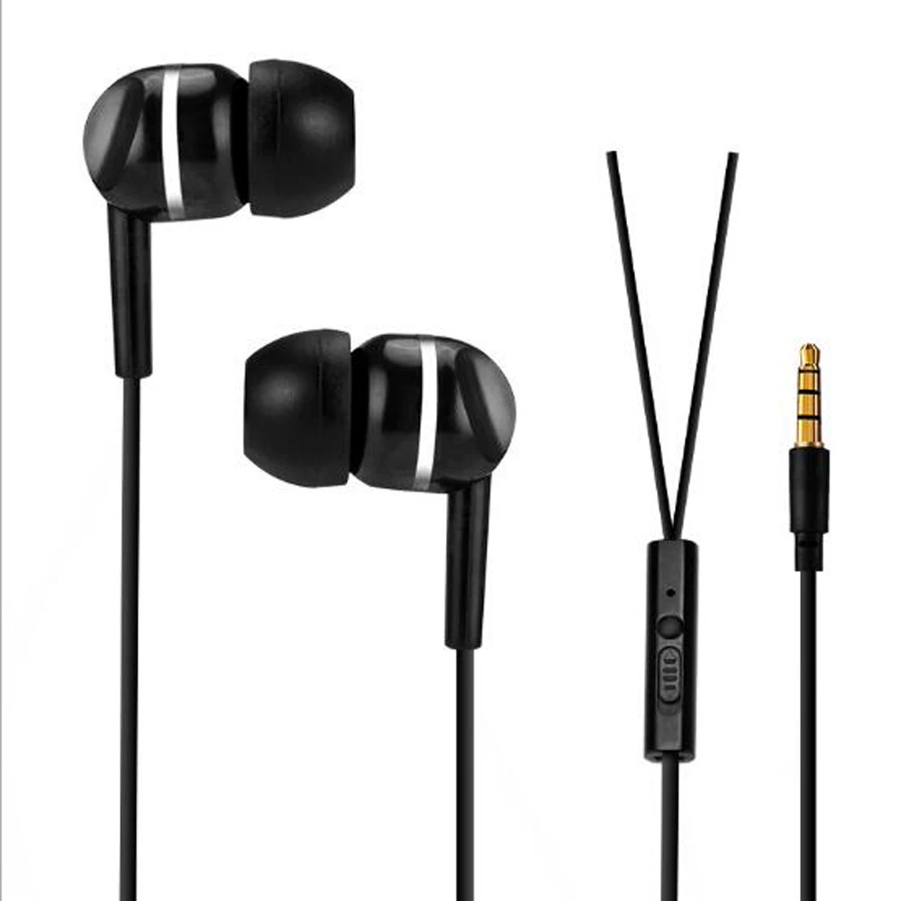 

qijiagu 10PCS Universal In-Ear wired Headset high quality Wire Control Headset with Microphone