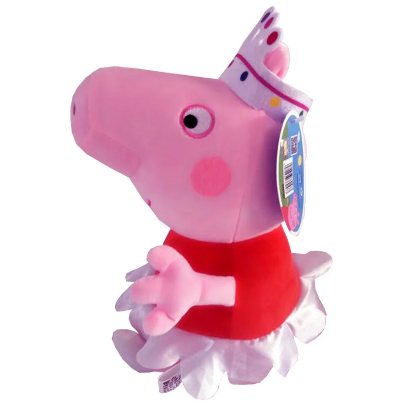 Натуральная Балетные костюмы Peppa Pig 30 см Kawaii Плюшевые животного Постельные принадлежности спальный Наволочки Детские Диван Подушки Рождественский подарок игрушка для маленьких детей