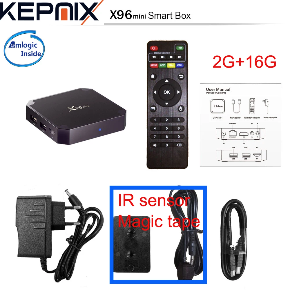 X96 Мини 20 штук Android 7,1 Smart ТВ BOX Amlogic S905W 1G/8G 2G/16G 2.4g WiFi H.265 VP9 UHD СРВЧИ 2.0A KDplayer Media Player