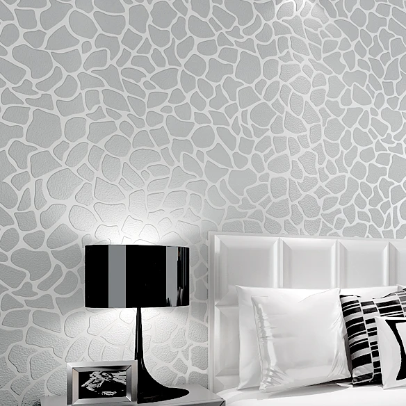 3D тисненая белая каменная настенная бумага спальня гостиная диван ТВ фон обои