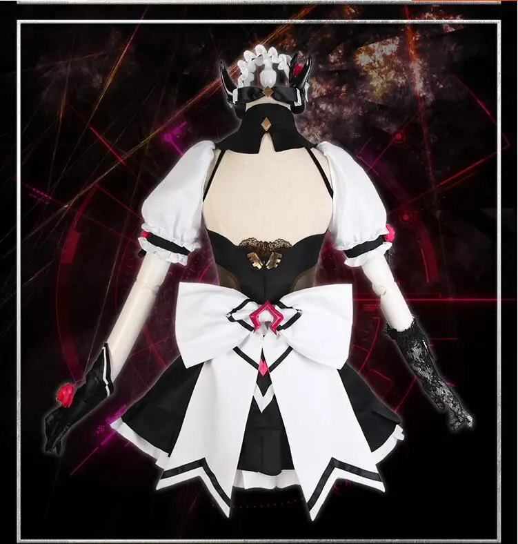{Stock}Honkai Impact 3 Rita Rossweisse костюм для косплея Валькирия Черная роза платье горничной