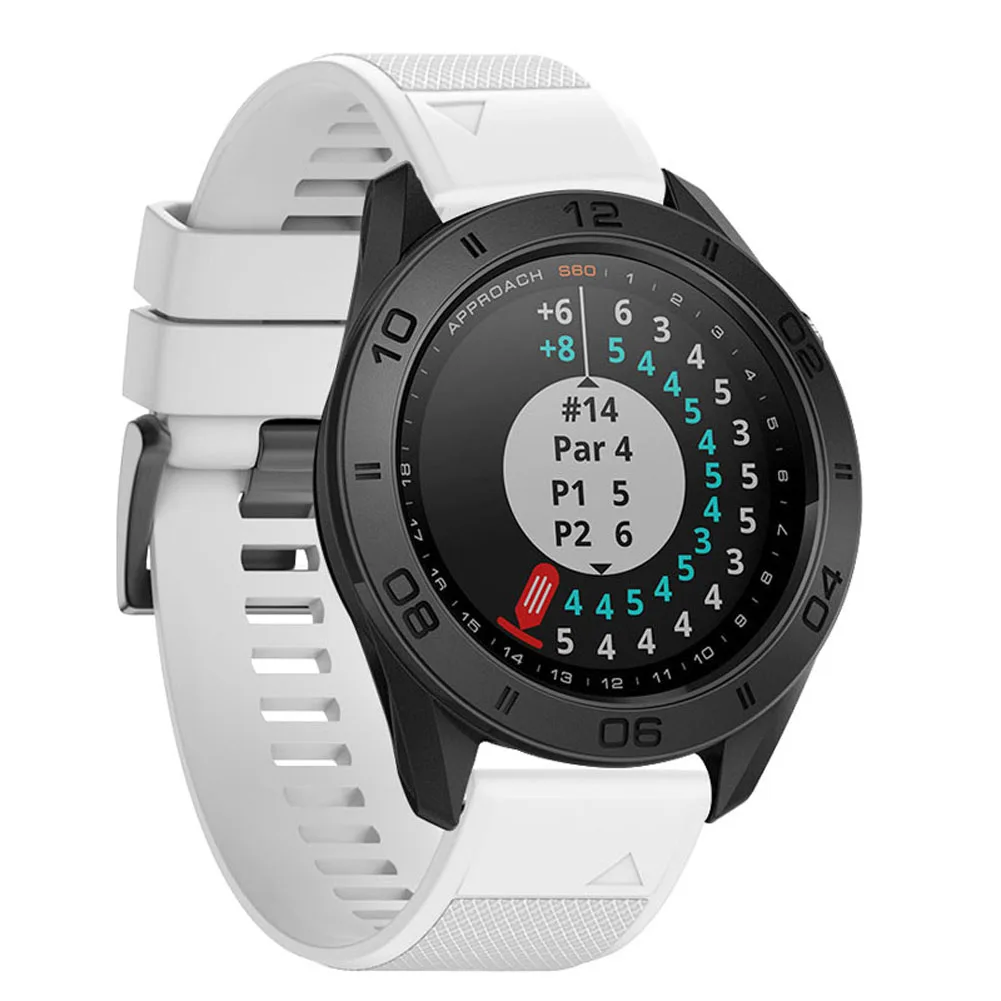 Белый 22 мм Quick Release простого кроя силиконовый сменный ремешок для часов для Garmin Fenix 5 Forerunner 935 подход S60 IJS998 - Цвет: Белый