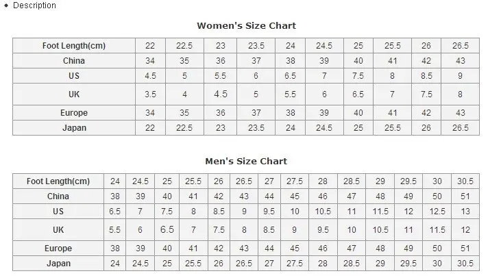 adult shoe size