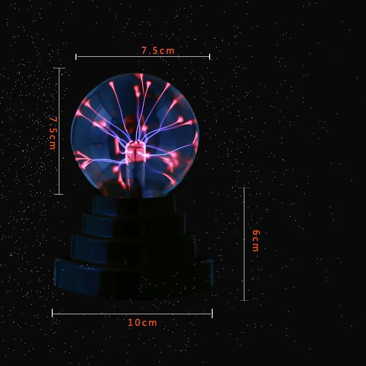 USB плазменный шар Электростатическая сфера свет волшебная хрустальная лампа шар настольное освещение для рождественской вечеринки