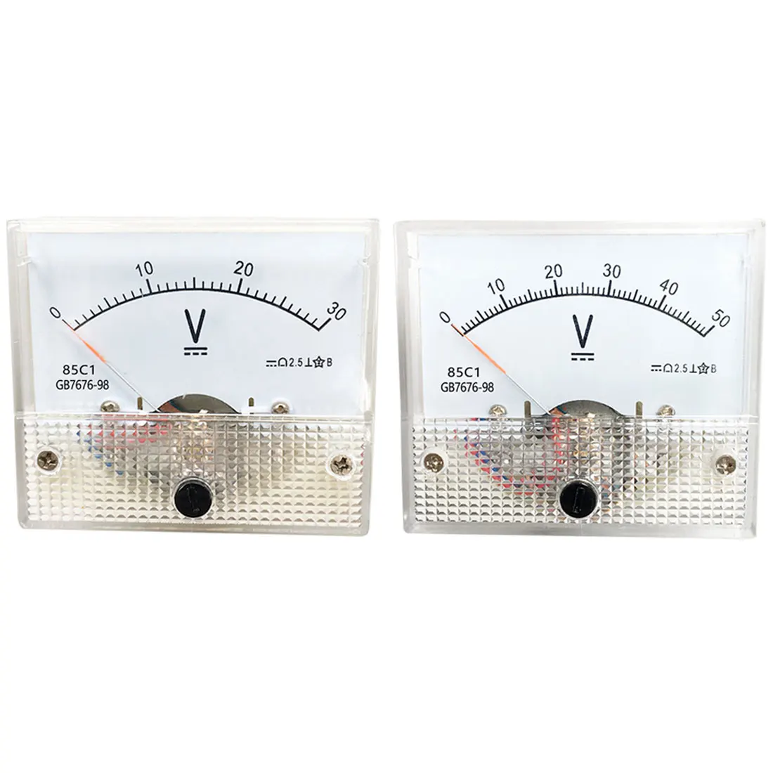 Вольтметр постоянного тока 10/20/30/50/100/200 в Аналоговая Панель Вольт измеритель напряжения 85C1 указатель индикатор напряжения