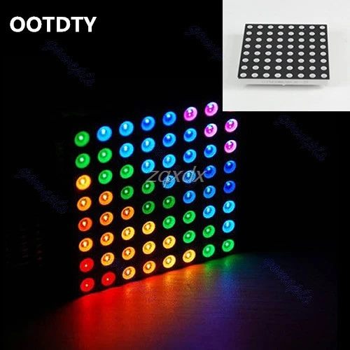 Matrix 8x8 RGB LED Full Color Dot Square Display 60x60mm Common Anode Drop ship