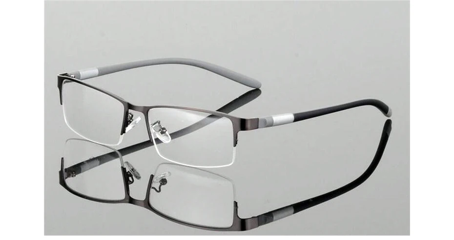 Новое поступление, мужские стильные очки из титанового сплава с половинной оправой, модные дизайнерские мужские очки, Повседневная оптическая оправа для мужчин