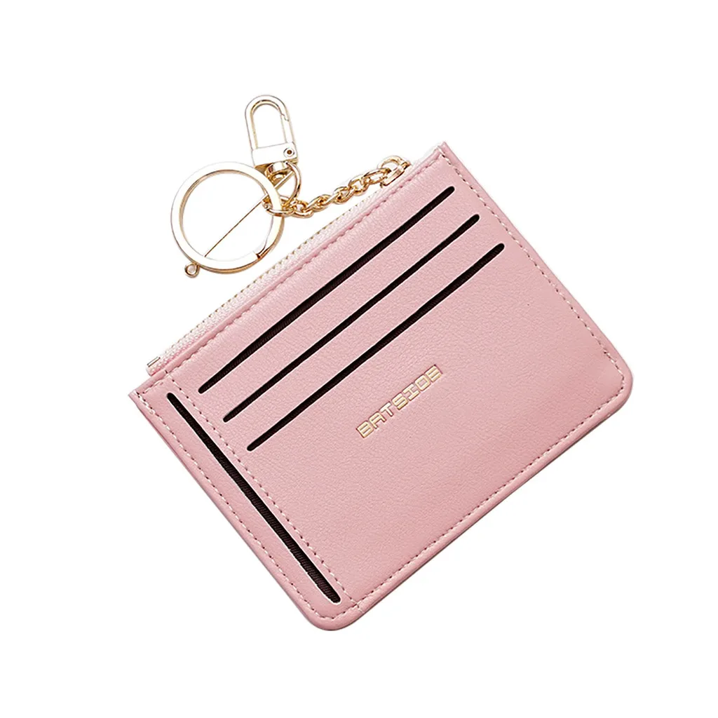 

Women Short Wallet Small Fresh Student Coin Purse Simple Multi-card Seat Buckle Slim Card Holders Carteras Mujer