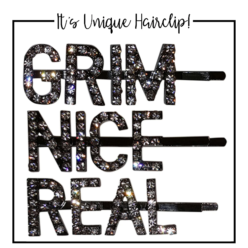 

GrandBling Original Customized Word Hair Clips Blingbling Personalized Name Letters HairClips Hot Bobby Pins/Hairslide wholesale