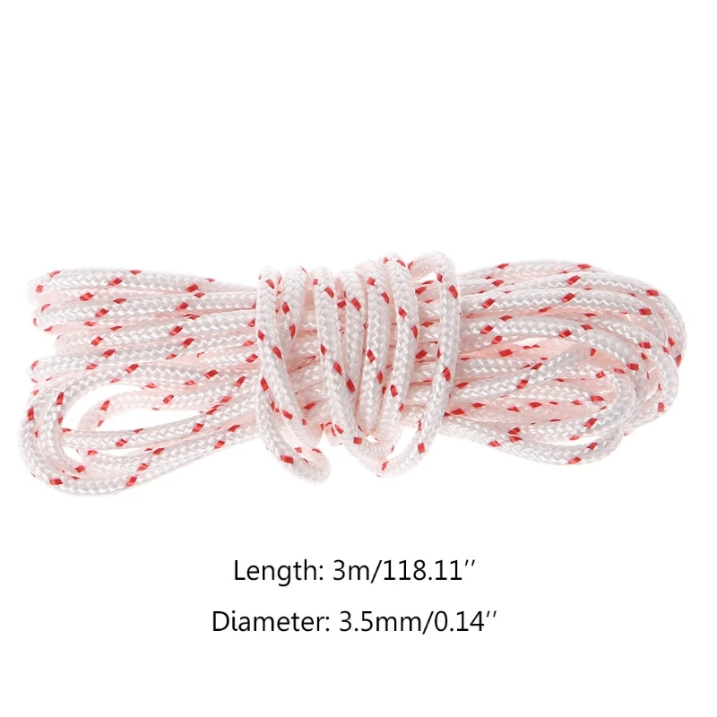 3.5mm Pull Starter Cord Rope 3 Meters For Strimmer Chainsaw Lawnmower Engine grass trimmer,strimmer trimmer parts,grass trimmer accessory,steel tubes,lawn mower connectors