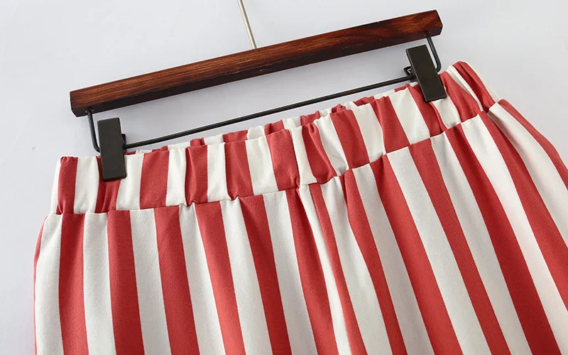 Vertical Stripe  Pyjamas Women Soft Cotton Breathable Two Piece Set Sleeping Clothes Pijama Set  Nightwear Ladies Pajamas Women