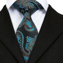DN-1692 Hi-Tie Галстуки с рисунком Пейсли для мужчин из натурального шелка Jacquare тканые мужские галстуки Corbatas Hombre деловые мужские галстуки на шею для свадьбы