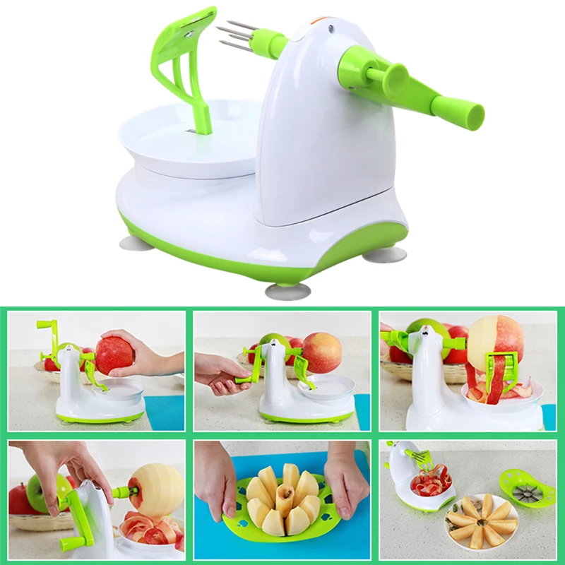  Apple Peeler Fruit Peeler Machine Apple Fruit Machine Peeled Tool Set Creative Home Kitchen Accessories with Apple Cutter Corer 