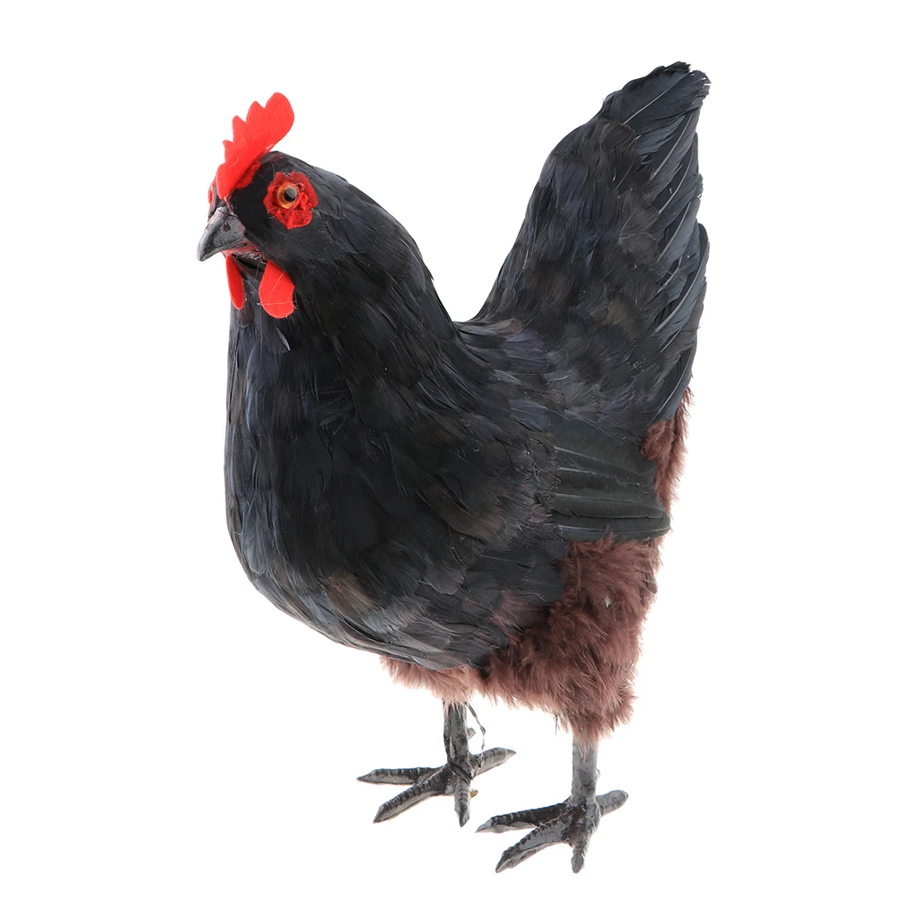 Lifelike Big Rooster Simulation Realistic Farm Animal Photo Prop