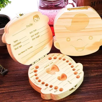 

Baby teeth storage box natural wood crafts storage box for kids tooth souvenir Home decor figurine