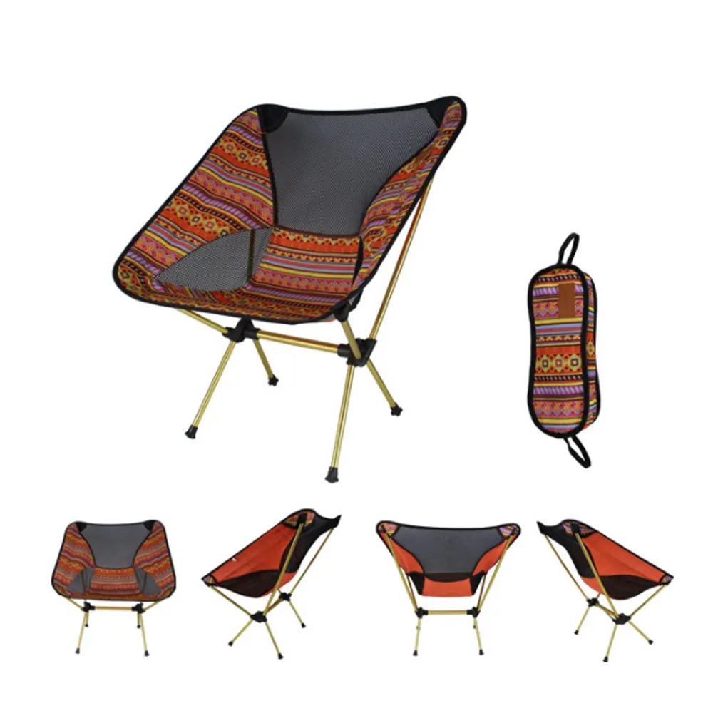 

Outdoor Folding Stool Camping Chair Practical Oxford Cloth Durable Small Bench Portable