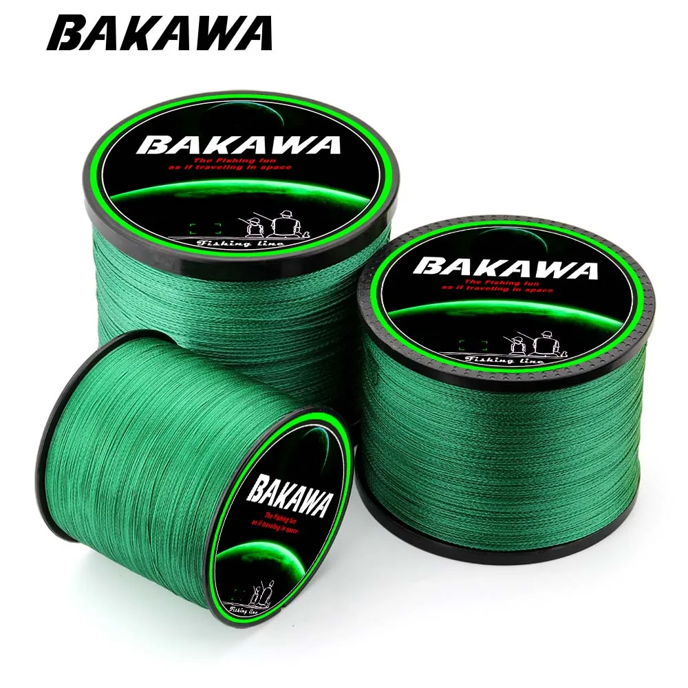 

BAKAWA 1000M 4 Strands Carp Fishing Line 100% PE Braided Fishing Line Multifilament Cord For Freshwater all range