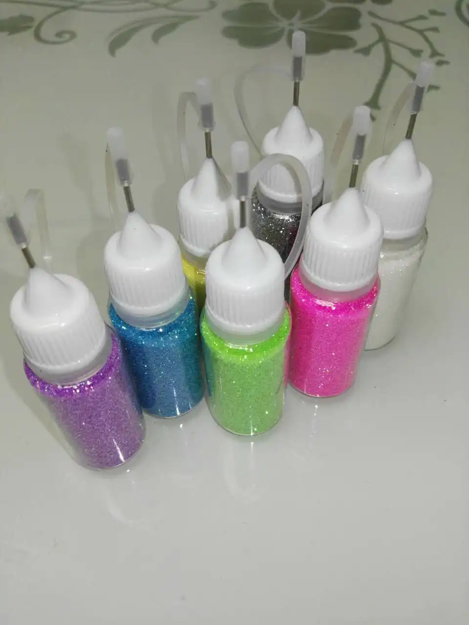 

Colorful Holographic Multic/ Magic Effect 10Colors Nail Art Glitter Powder Dust For UV GEL Acrylic Powder Decoration Tips