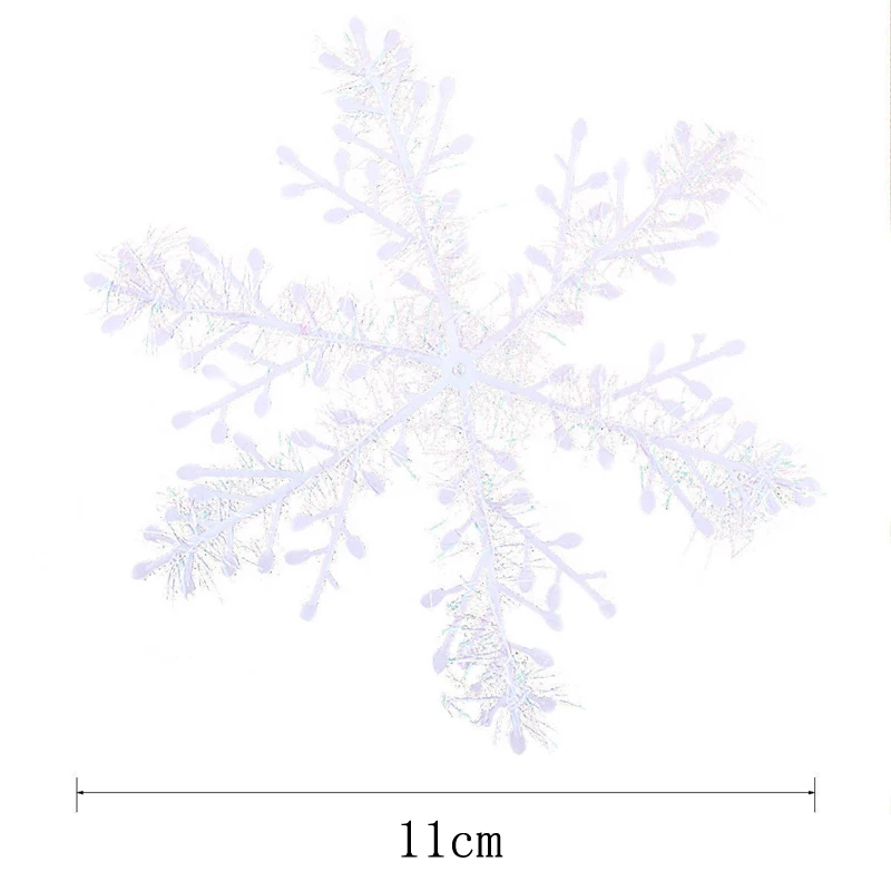 Новое поступление 30 шт 11 см Рождественские классические Очаровательные Белые снежинки вечерние рождественские украшения для дома