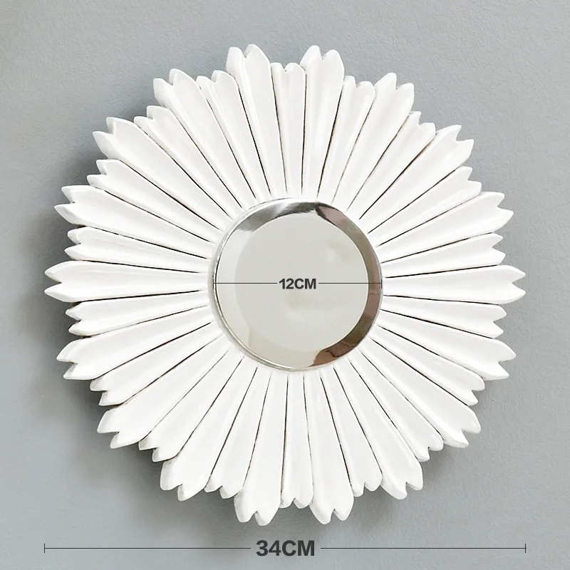 Aqumotic зеркало Защита от солнца настенный Декор Украшение крепление ТВ фон 1 шт. вечерние Висячие комнаты Suns украшение детской Intdoor - Цвет: white l