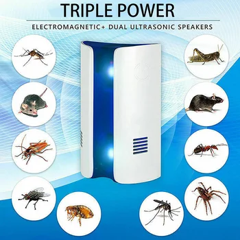 

Bread Type Multi-functional Ultrasonic Electronic Repeller Repels Mice Bed Bugs Mosquitoes Spiders Insects Repellent Killers